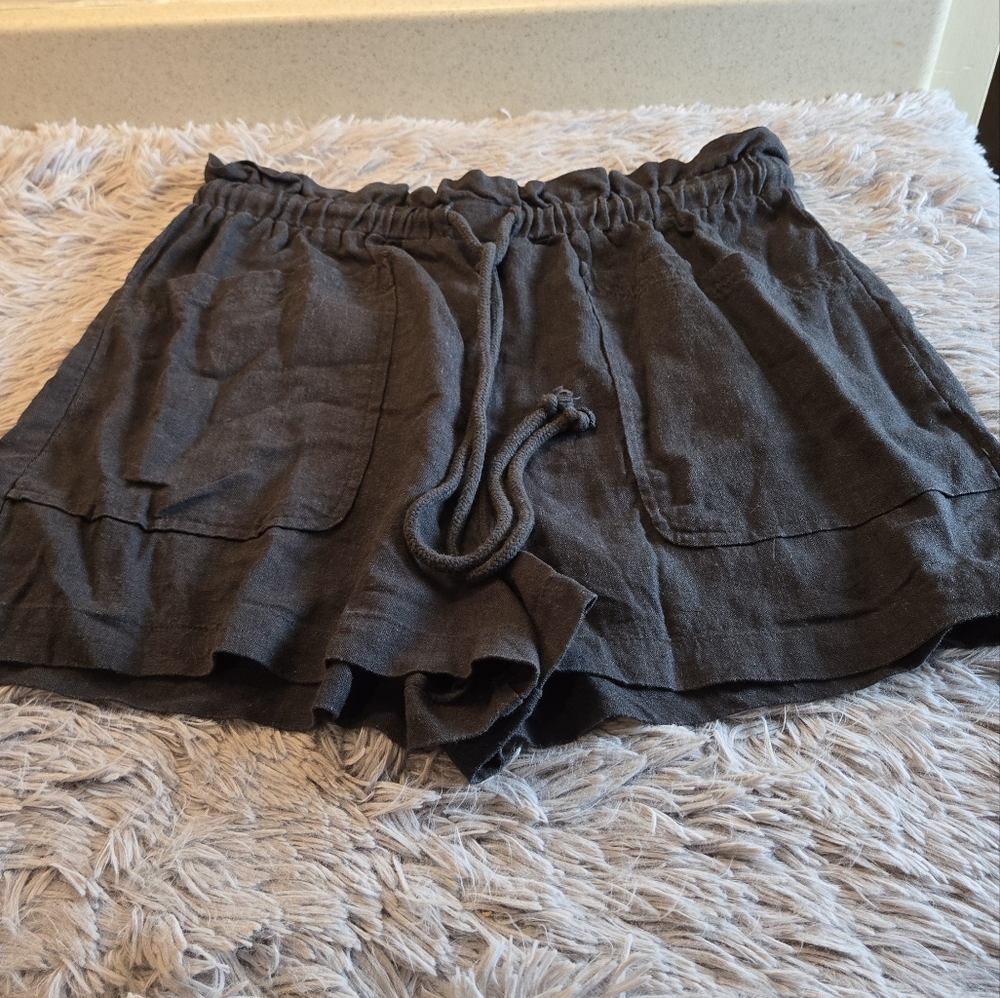 Universal Thread Linen Charcoal Gray Shorts Size Med - Picture 4 of 13